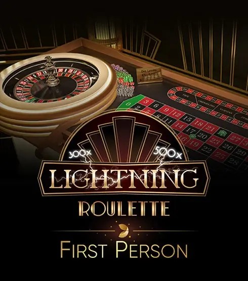First Person Lightning Roulette logo by Evolution at 5Gringos