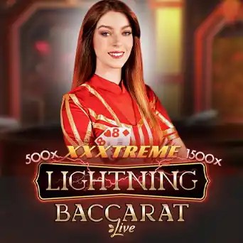 Live Dealer logo of Lightning Baccarat from Evolution at 5Gringos