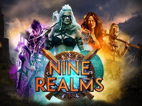 Nine Realms casino game by Red Tiger Gaming – featured logo at 5Gringos